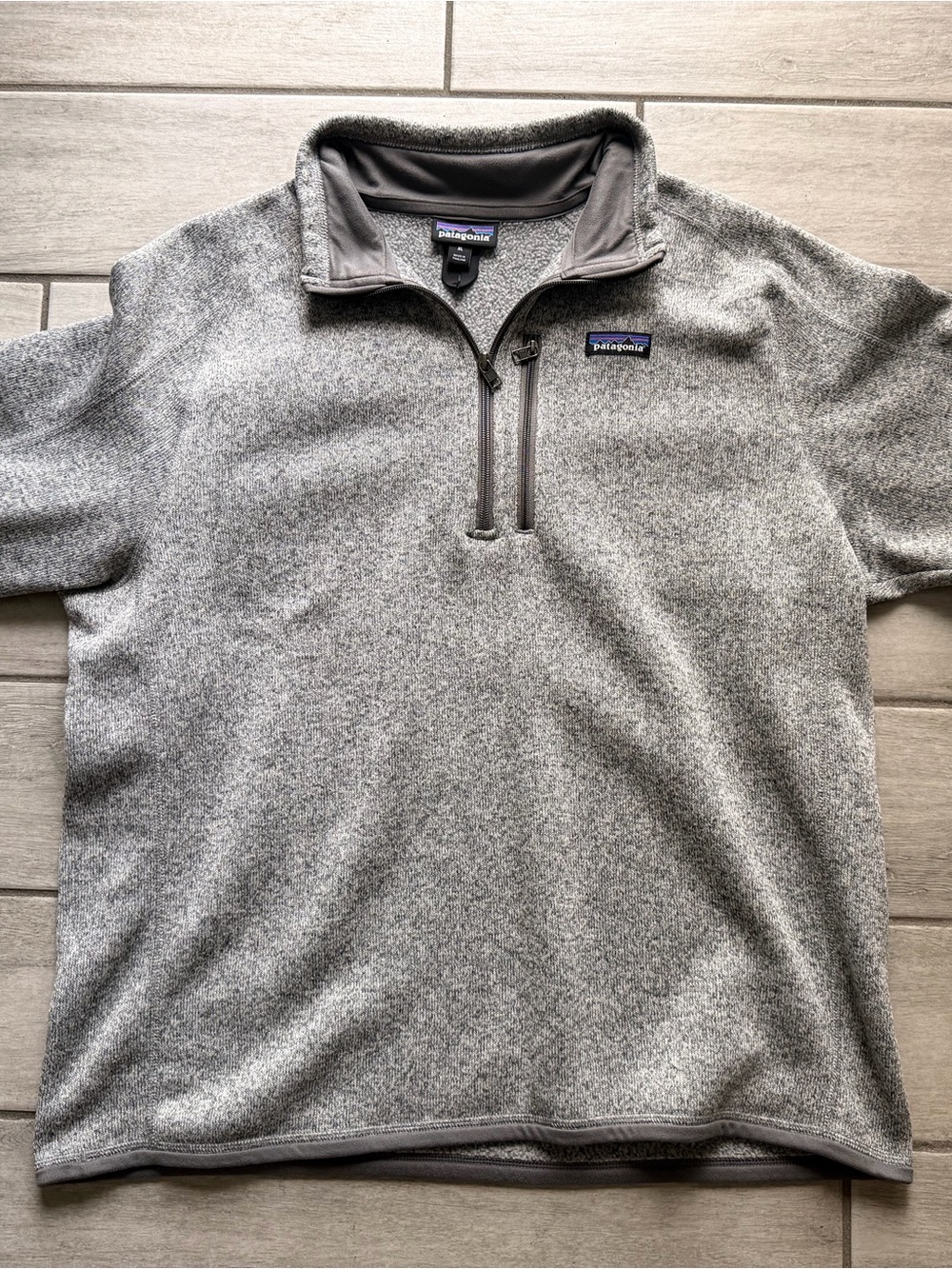 Patagonia Men's Heather Grey Half-Zip Fleece Pullover